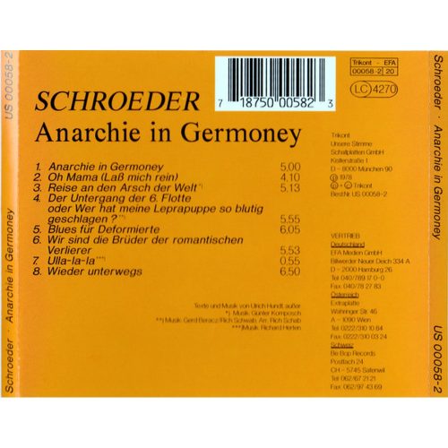 Schroeder Roadshow - Anarchie In Germoney (CD)