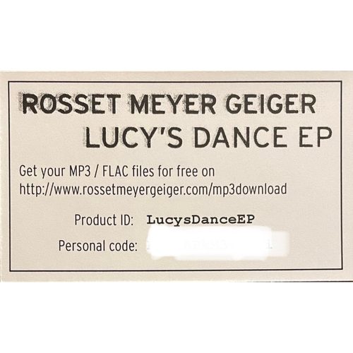 Rosset Meyer Geiger - Lucy's Dance EP (12" vinyl)