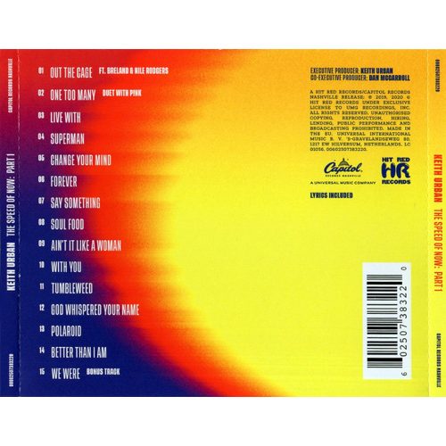 Keith Urban - The Speed Of Now: Part 1 (CD)