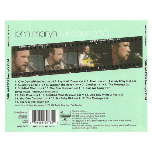 John Martyn - Sunday's Child (CD)