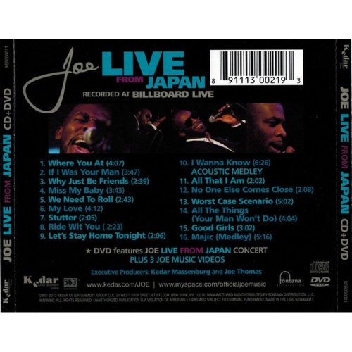 Joe - Live From Japan (CD + DVD)