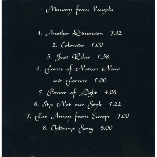 Easy Hands - Memory From Vangelis (CD)