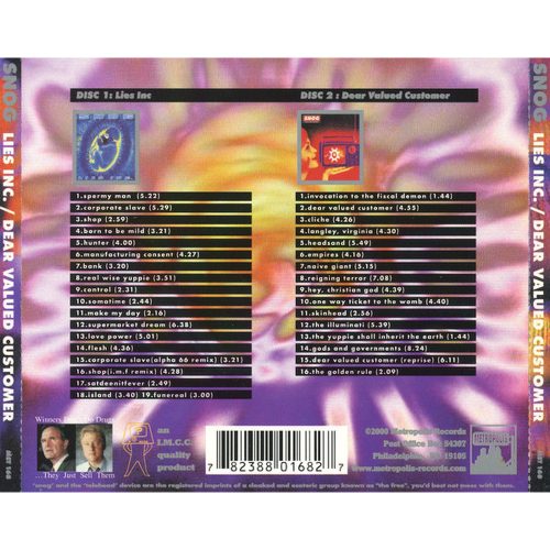 Snog - Lies Inc. / Dear Valued Customer (2× CD)