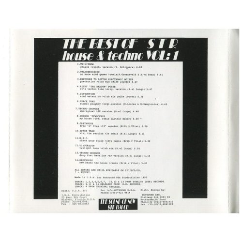 Various - The Best Of STR House & Techno Vol 1 (CD)