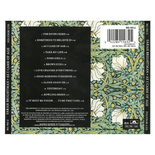 Sarah Brightman - As I Came Of Age (CD)