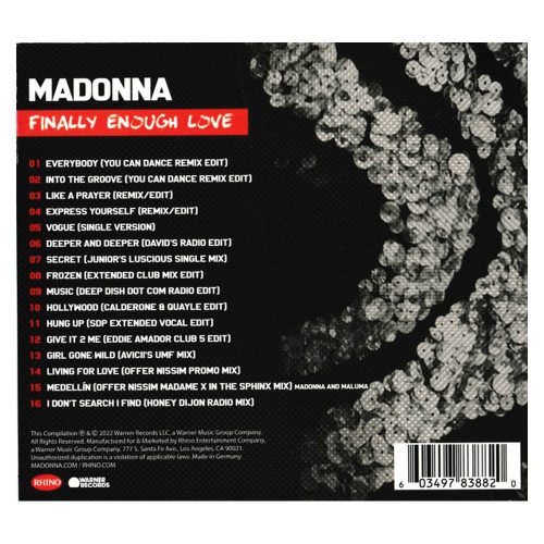 Madonna - Finally Enough Love (CD)