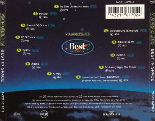 Vangelis - Best In Space (CD)
