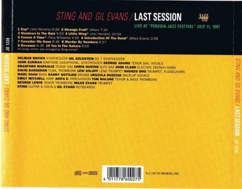 Sting And Gil Evans - Last Session (Live At "Perugia Jazz Festival" July 11, 1987) (CD)