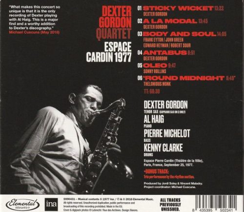 Dexter Gordon Quartet - Espace Cardin 1977 (CD)