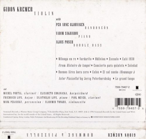Gidon Kremer • Piazzolla - Hommage À Piazzolla (CD)