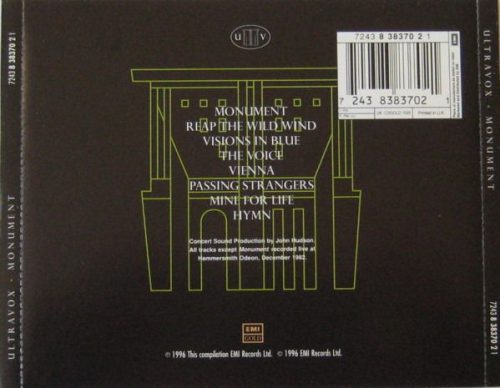 Ultravox - Monument The Soundtrack (CD)