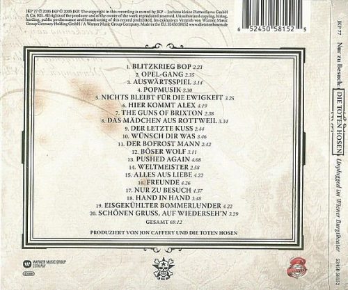 Die Toten Hosen - Nur Zu Besuch: Unplugged Im Wiener Burgtheater (CD)