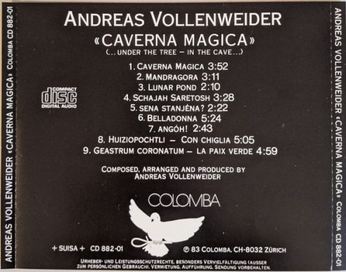 Andreas Vollenweider - Caverna Magica - (...Under The Tree - In The Cave...) (CD)