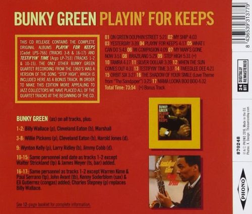 Bunky Green - Playin' For Keeps (CD)