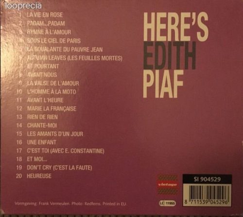Edith Piaf - Here's Edith Piaf (CD)