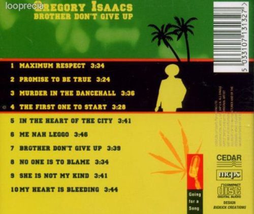 Gregory Isaacs - Brother Don't Give Up (CD)