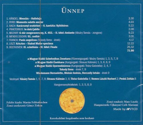 Various - Ünnep (CD, promo)