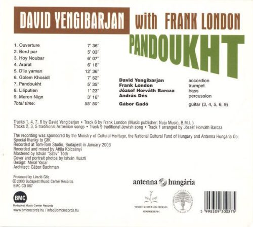 David Yengibarjan With Frank London - Pandoukht (CD)