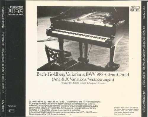 J.S. Bach, Glenn Gould - The Goldberg Variations (CD)