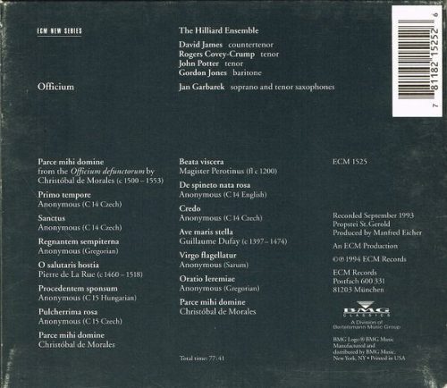 Jan Garbarek / The Hilliard Ensemble - Officium (CD)