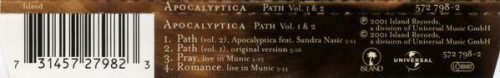 Apocalyptica Feat Sandra Nasic - Path Vol. 1 & 2 (CDs)
