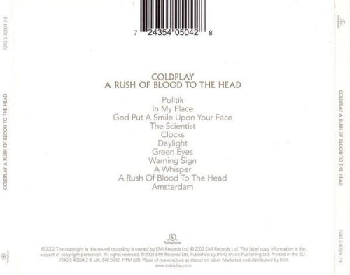 Coldplay - A Rush Of Blood To The Head (CD)