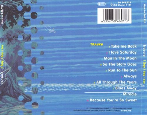 Erasure - I Say I Say I Say (CD)