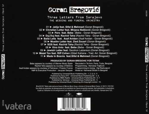 Goran Bregovic - Three Letters From Sarajevo (Opus 1) (CD)