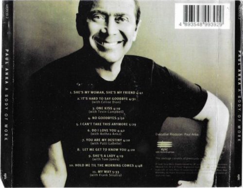 Paul Anka - A Body Of Work (CD)