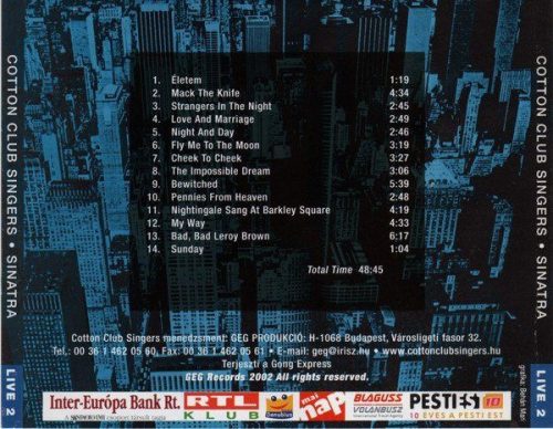 Cotton Club Singers - Sinatra - Live 2 (CD)