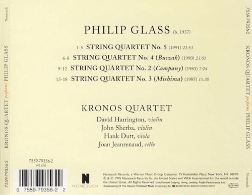 Kronos Quartet Performs Philip Glass - Kronos Quartet Performs Philip Glass (CD)