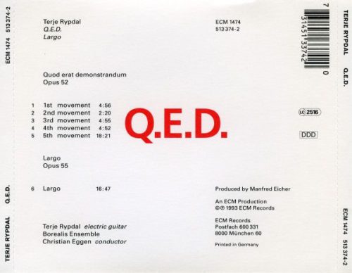 Terje Rypdal - Q.E.D. (CD)