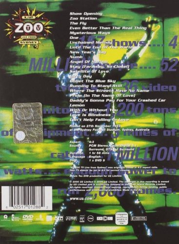 U2 - ZooTV Live From Sydney (DVD)