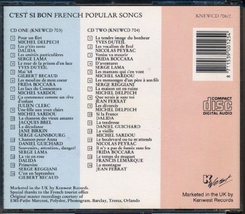 Various - C'Est Si Bon French Popular Songs (2CD)