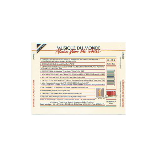 Nano Peylet & Friends - Europe: Duos Nomades - New Klezmer Music (CD)