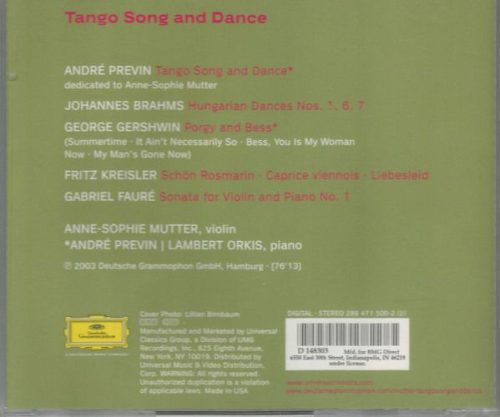 Ann-Sophie Mutter - Tango Song and Dance (CD)