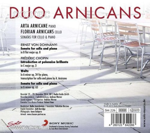 Duo Arnicans - Chopin & Dohnányi, Sonatas For Cello & Piano (CD)