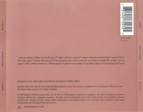 Boyzone - Where We Belong (Limited Gold Disc) (CD)