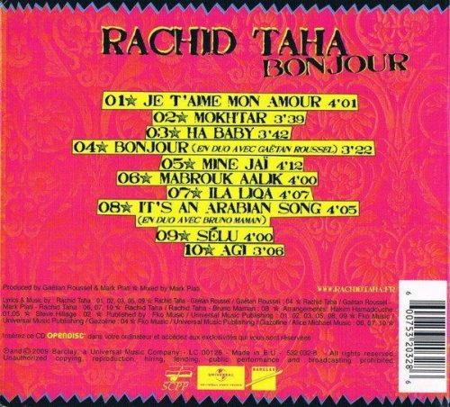 Rachid Taha - Bonjour (CD)