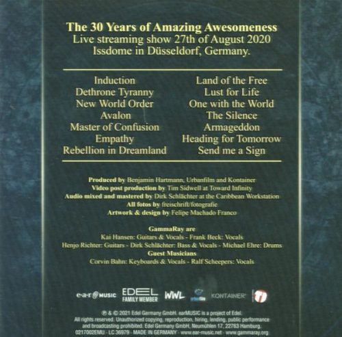 Gamma Ray - 30 Years Live Anniversary (Blu-ray)